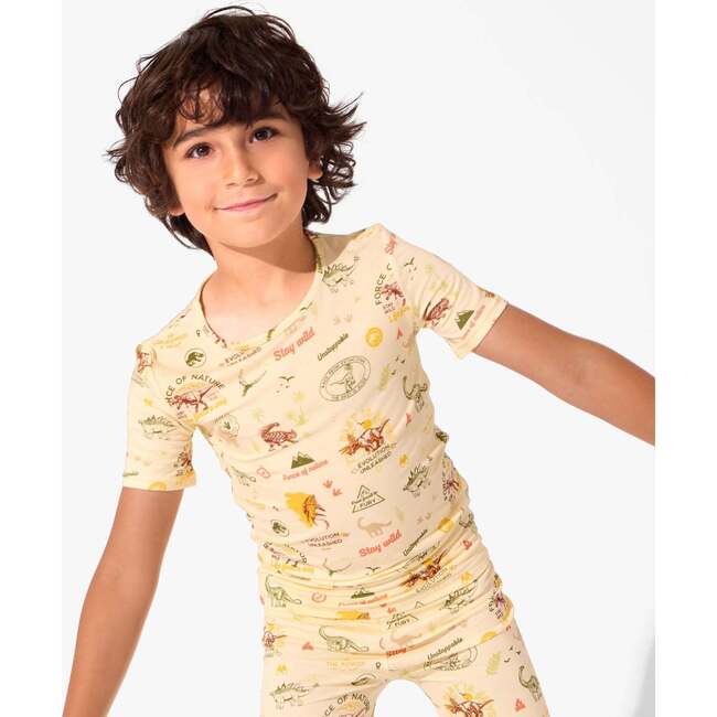 Jurassic Park: Origins Kids Pajama Short Set, Beige - Pajamas - 6
