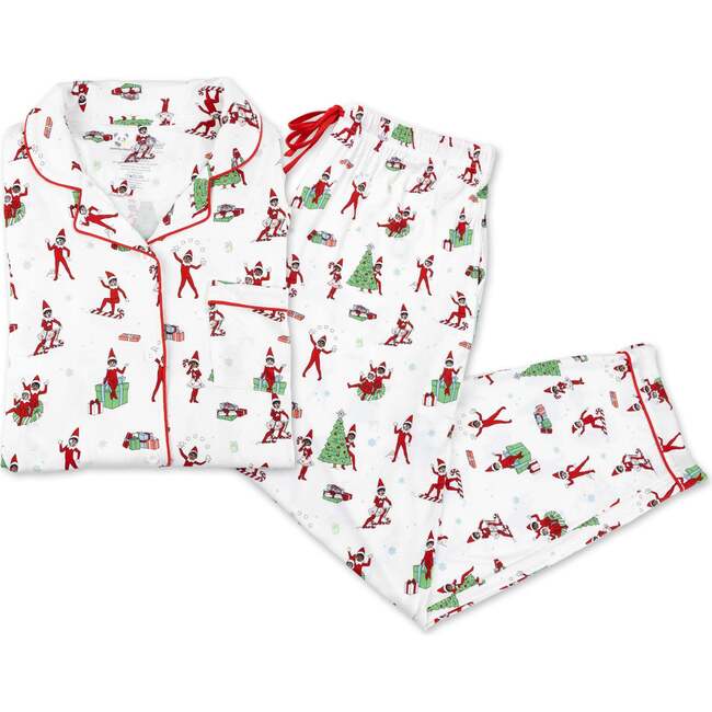 The Elf On The Shelf Bamboo Men's Pajama Set, White