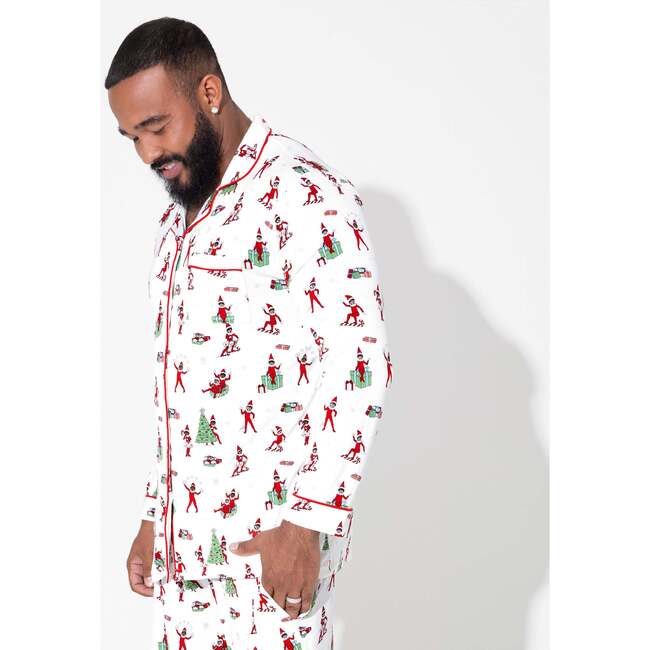 The Elf On The Shelf Bamboo Men's Pajama Set, White - Pajamas - 2