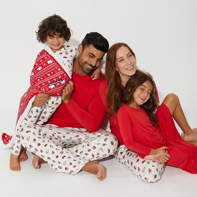 Sugar Cookies Bamboo Men's Pajama Set, White - Pajamas - 2
