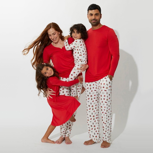 Sugar Cookies Bamboo Men's Pajama Set, White - Pajamas - 3