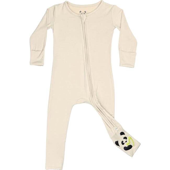Oat Bamboo Convertible Footie, Beige