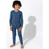 Ninja Bamboo Kids Pajamas, Blue - Pajamas - 3