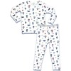 Pirate Bamboo Kids Pajamas, White - Pajamas - 1 - thumbnail