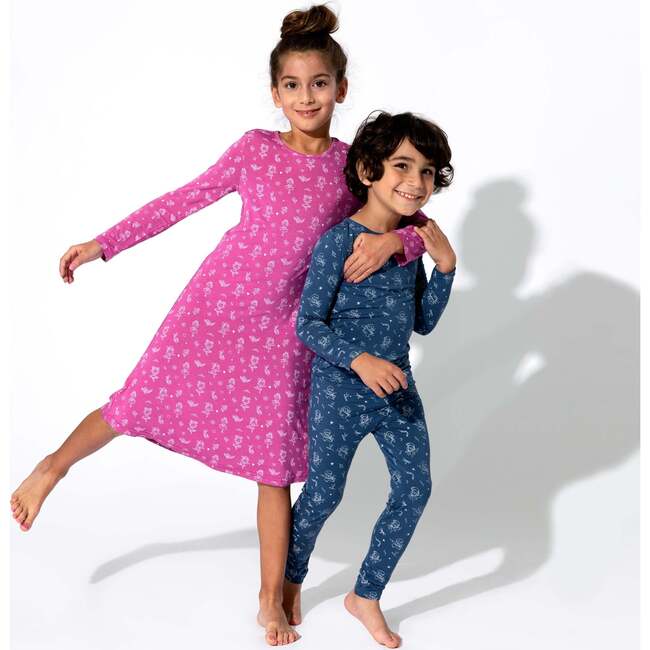 Ninja Bamboo Kids Pajamas, Blue - Pajamas - 7