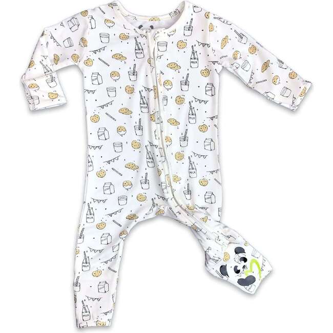 Milk and Cookies Original Bamboo Convertible Footie, White