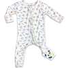Milk and Cookies Original Bamboo Convertible Footie, White - Footie Pajamas - 1 - thumbnail