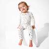 Milk and Cookies Original Bamboo Convertible Footie, White - Footie Pajamas - 2