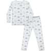 Grey Rainbows Bamboo Kids Pajamas, White - Pajamas - 1 - thumbnail