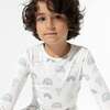 Grey Rainbows Bamboo Kids Pajamas, White - Pajamas - 2