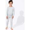 Cloud Grey Bamboo Kids Pajamas, Grey - Pajamas - 2