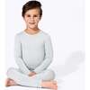 Cloud Grey Bamboo Kids Pajamas, Grey - Pajamas - 3
