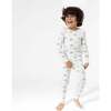 Grey Rainbows Bamboo Kids Pajamas, White - Pajamas - 3