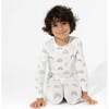 Grey Rainbows Bamboo Kids Pajamas, White - Pajamas - 5