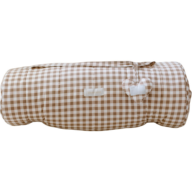Organic Toddler Nap Roll-N-Rest Mat Set, Brown Gingham