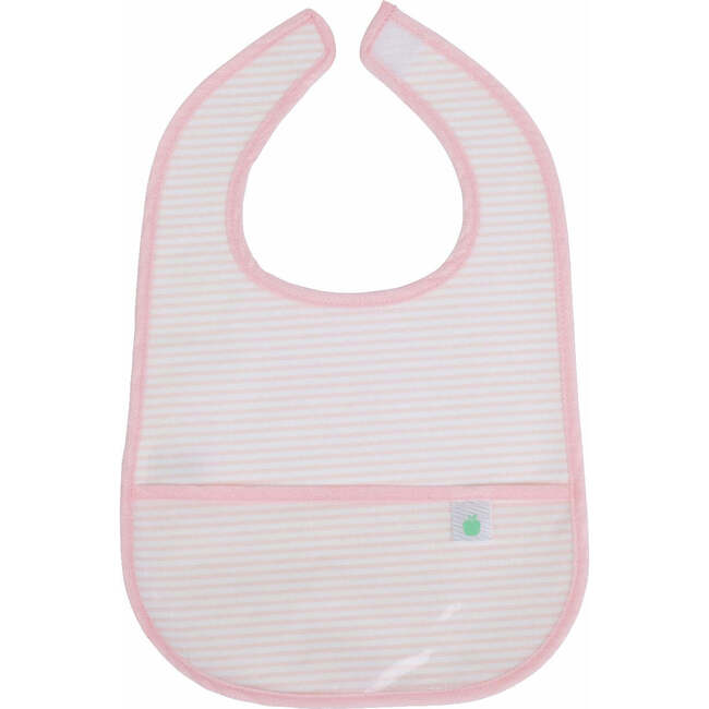 The Wipe It Bib, Pink Stripe