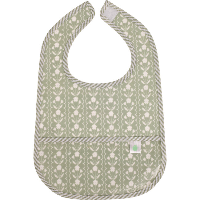 The Wipe It Bib, Sage Floral