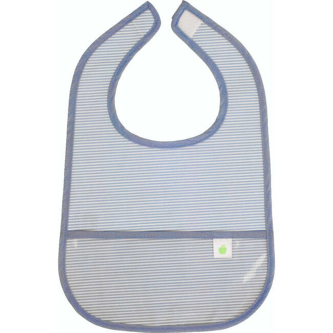 The Wipe It Bib, Navy Mini Stripe