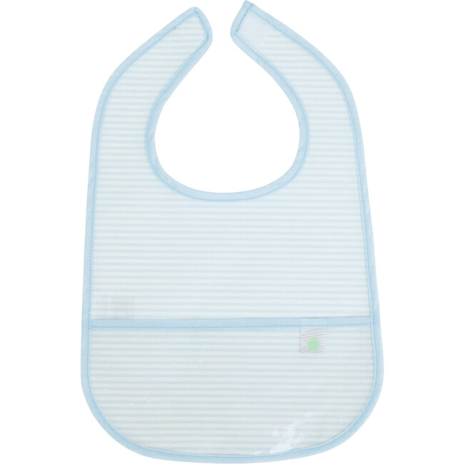 The Wipe It Bib, Light Blue Stripe