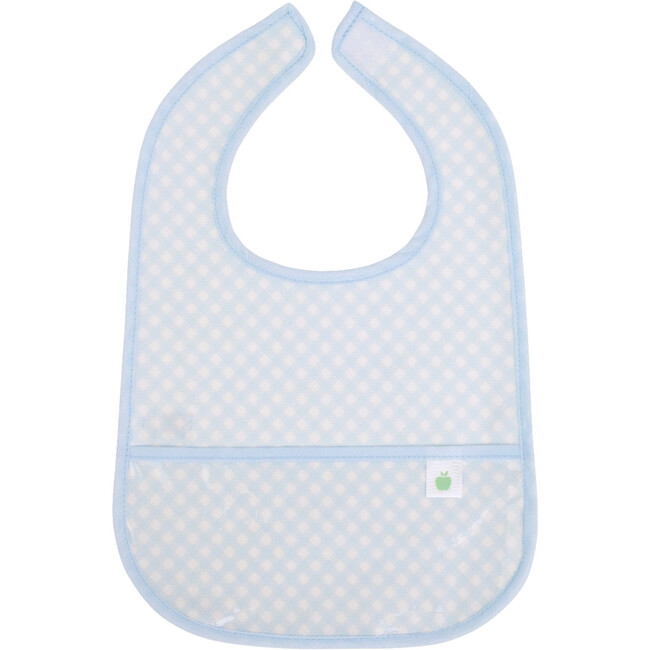 The Wipe It Bib, Blue Gingham