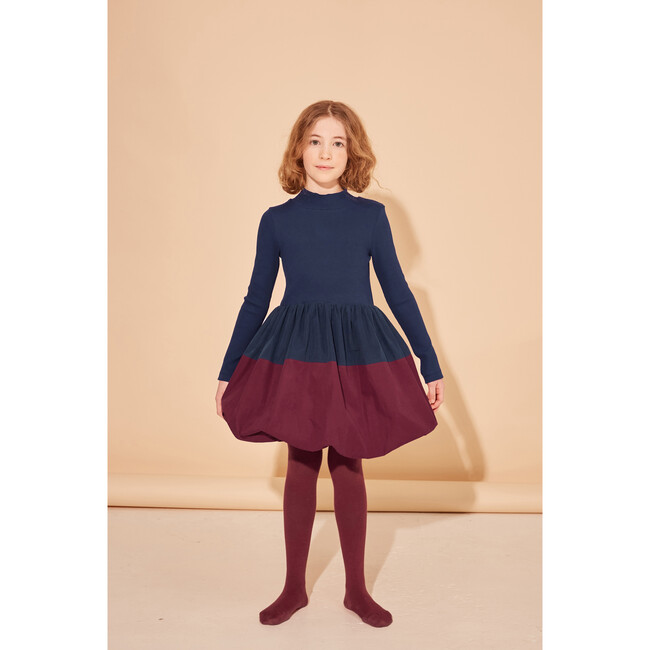 Balls In The Air Dress, Navy & Beetroot