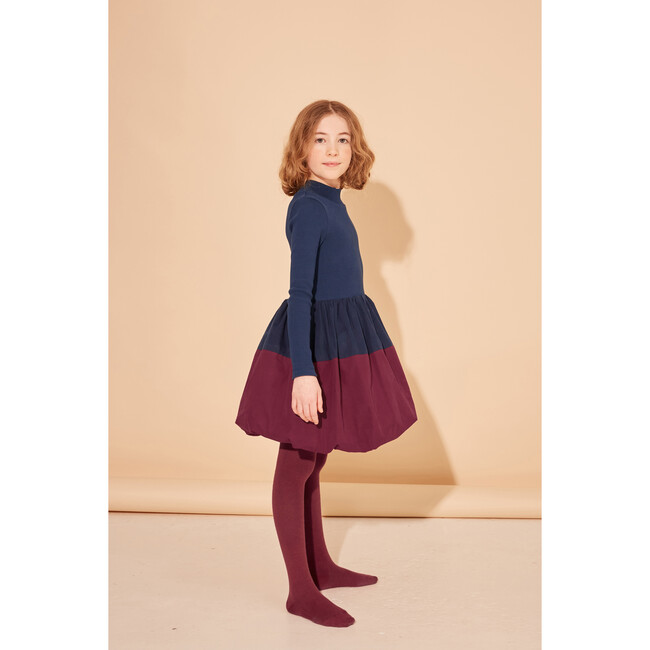 Balls In The Air Dress, Navy & Beetroot - Dresses - 2