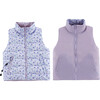Casey Reversible Down Vest, Purple Wisteria - Vests - 2