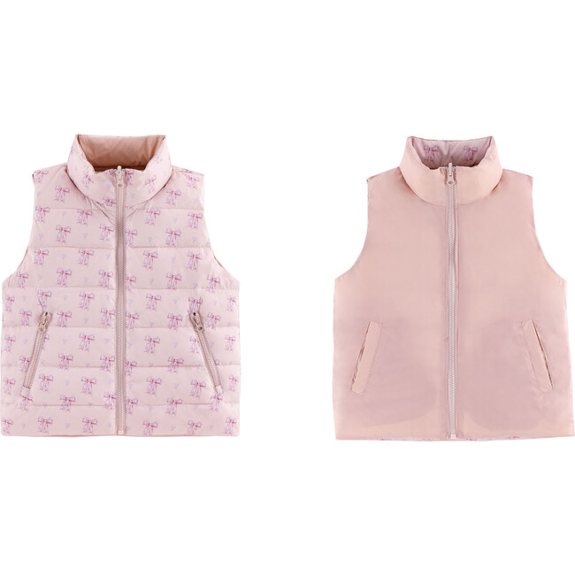 Casey Reversible Down Vest, Lovely Bow - Vests - 2