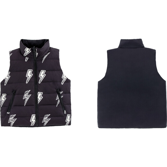 Casey Reversible Down Vest, Lightning Storm - Vests - 2