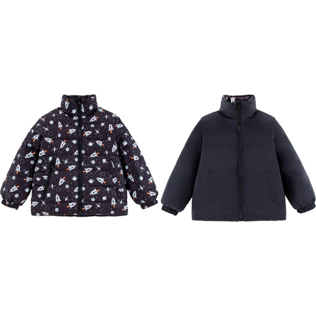 Blake Reversible Down Puffer, Spaceships - Jackets - 2