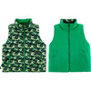 Casey Reversible Down Vest, Dino Camo - Vests - 2