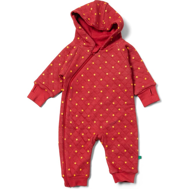 Red Stars Hooded Snug Suit, Red