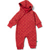 Red Stars Hooded Snug Suit, Red - Bunting - 1 - thumbnail