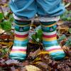 Rainbow Natural Rubber Waterproof Rain Boots, MULTI - Rain Boots - 2