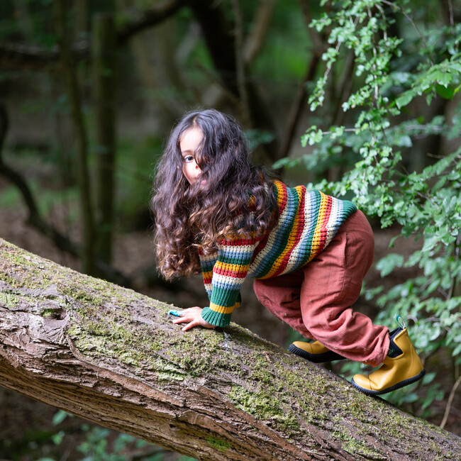 Rainbow Waffle Snuggly Knitted Jumper, MULTI - Sweatshirts - 3