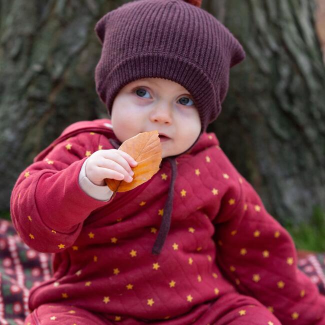 Red Stars Hooded Snug Suit, Red - Bunting - 6