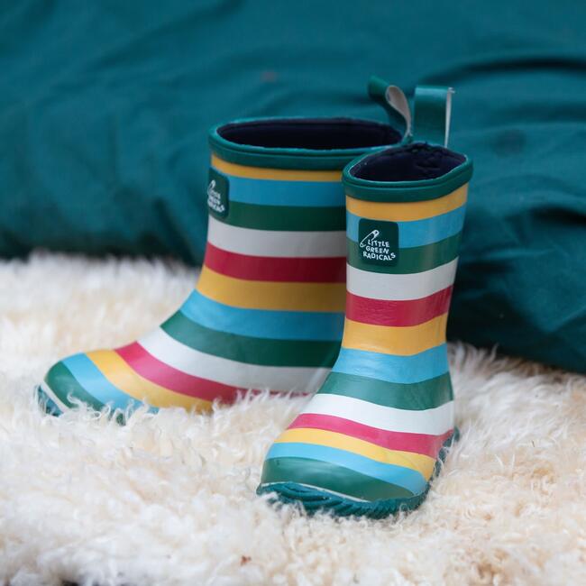 Rainbow Natural Rubber Waterproof Rain Boots, MULTI - Rain Boots - 4