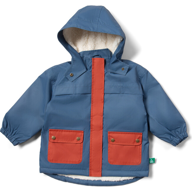 Moonlight Blue Recycled Waterproof Winter Coat, Blue