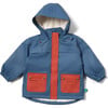 Moonlight Blue Recycled Waterproof Winter Coat, Blue - Coats - 1 - thumbnail