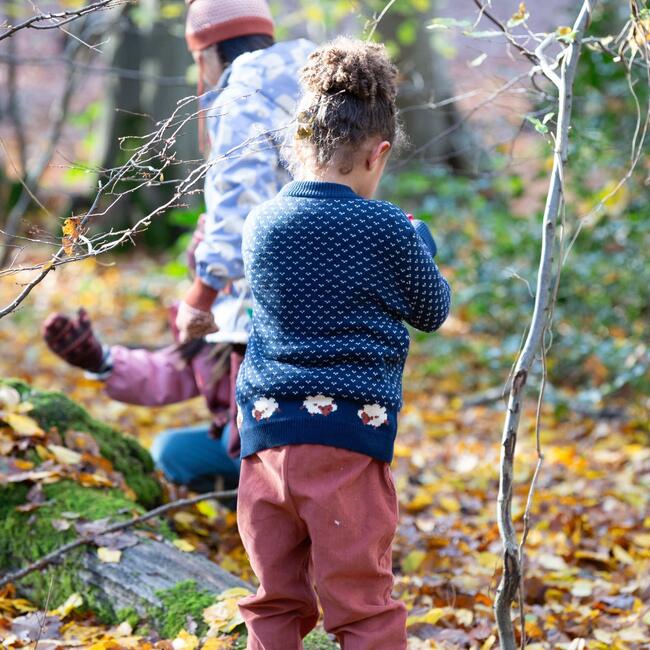 Navy Sheep Snuggly Knitted Jumper, Navy - Sweatshirts - 6