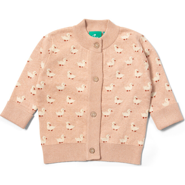 Little Ducks Knitted Cardigan, Oatmeal