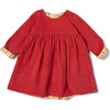 Holly Berry Reversible Corduroy Pocket Dress, Pink - Dresses - 1 - thumbnail