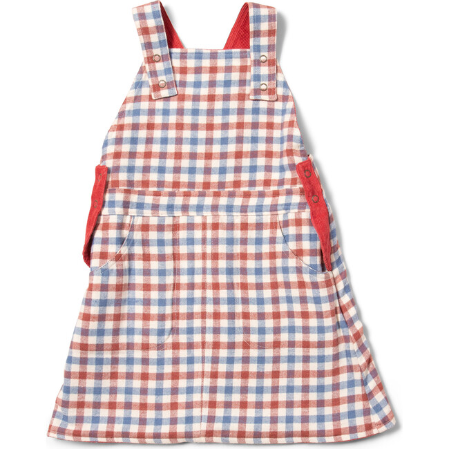 Holly Berry Classic Reversible Pinafore Dress, Pink