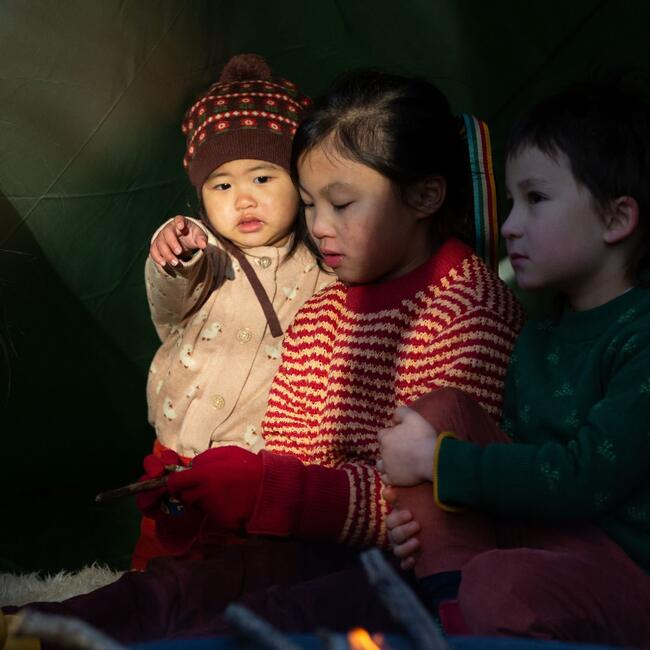 Little Ducks Knitted Cardigan, Oatmeal - Cardigans - 6