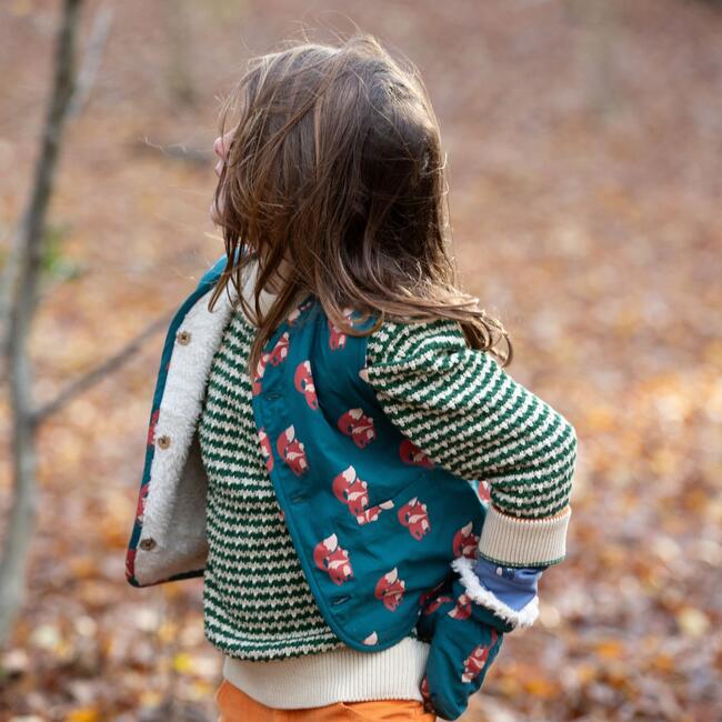 Hedgerow Sherpa Lined Reversible Gilet, Blue - Jackets - 3