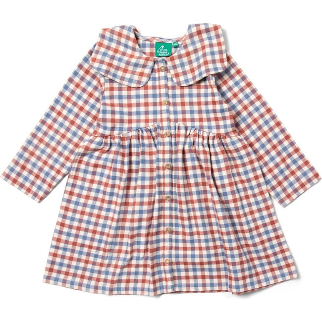 Ginger Check Sailor Front Open Dress, MULTI