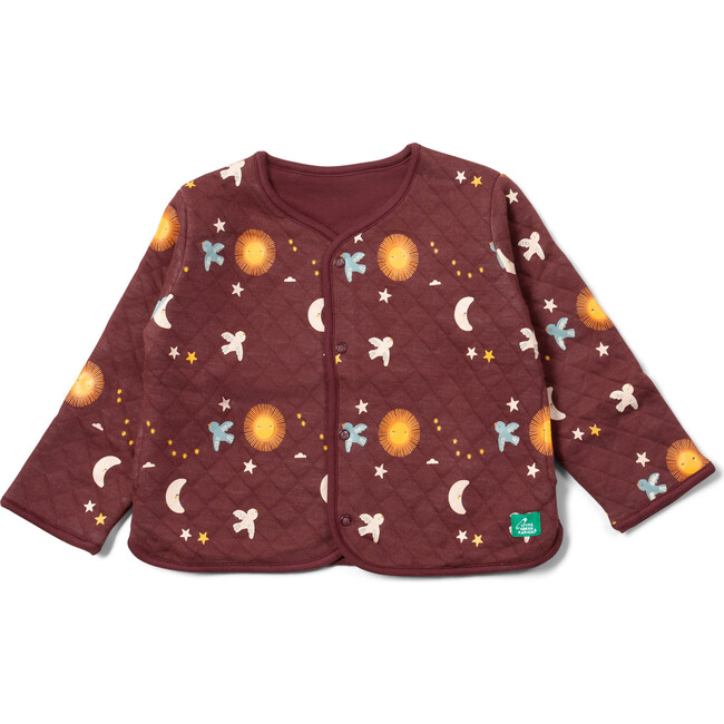 Flying Birds Quilted Jacket, Brown