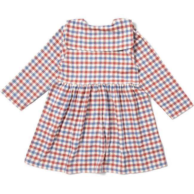 Ginger Check Sailor Front Open Dress, MULTI