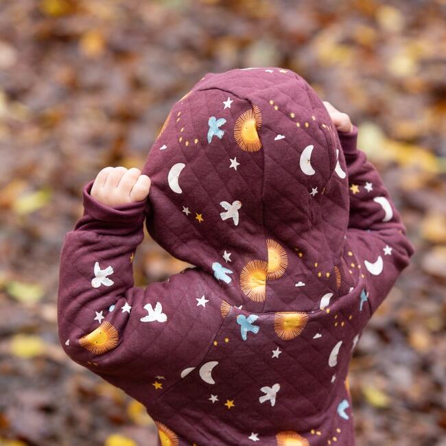 Flying Birds Hooded Snug Suit, Brown
