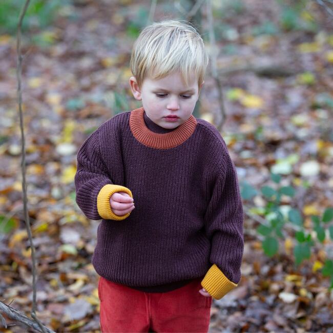 Chocolate Snuggly Knitted Jumper, Brown - Sweatshirts - 3